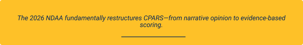 ## CPARS Becomes Objective, Fact-Based, and Automated